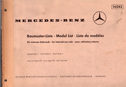 Mercedes benz baumuster liste - benz,